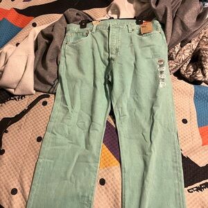 Levi's 501 original mint green jeans